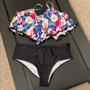 Floral Pompom Bikini Shein